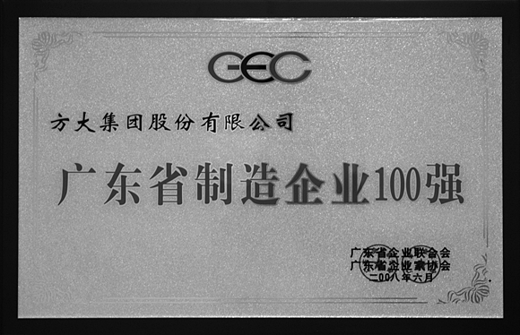 2008 广东省制造企业100强