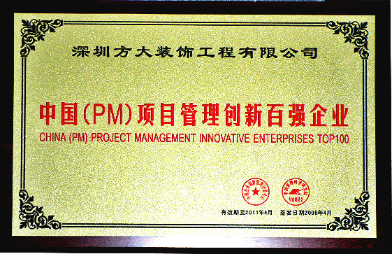 2009 中国（PM）项目管理创新百强企业